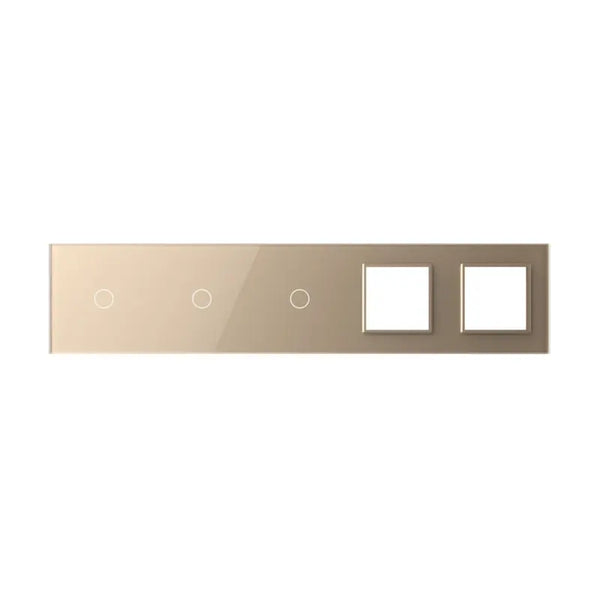 Livolo | Goud | 1+1+1+SR+SR | Glasplaat | Combinatie Livolo Nederland B.V.
