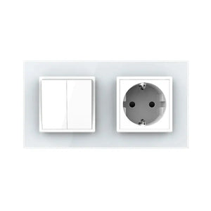 Livolo | Wit | SR+SR | Aan/Uit | Dubbele wipschakelaar | Wandcontactdoos Livolo Nederland B.V.