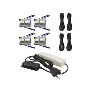 Complete Veranda Set | Deluxe 1 | Veranda verlichting 12V | Plug and Play | 4 Inbouwspots | Dimbaar Livolo Nederland