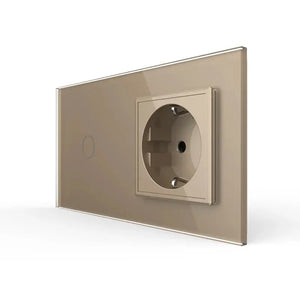 Livolo | Goud | 1+SR | Aan/Uit | Schakelaar | Wandcontactdoos Livolo Nederland B.V.