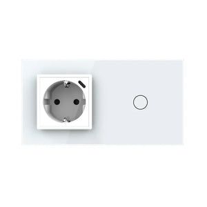 Livolo | Wit | SR+1 | Aan/Uit | Wandcontactdoos + USB-C Oplader | Schakelaar Livolo Nederland B.V.