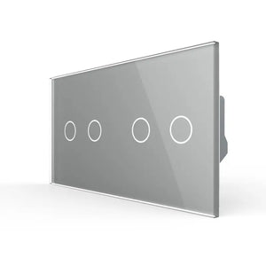 Livolo | Grijs | 2+2 | Aan/Uit | Wisselschakelaar | Smart Home Livolo Nederland B.V.