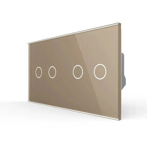 Livolo | Goud | 2+2 | Aan/Uit | Serieschakelaar Livolo Nederland B.V.