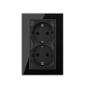 Livolo | Zwart | Dubbel Wandcontactdoos | 1 inbouwdoos Livolo Nederland B.V.